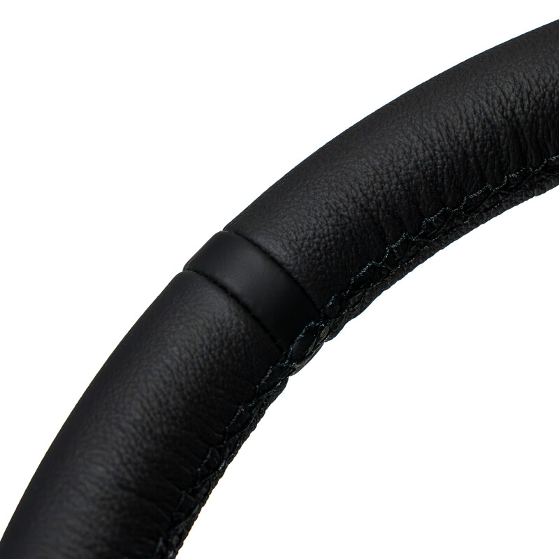 Volant DriftShop Premium Tulipé (70 mm) "Black Edition" en Cuir